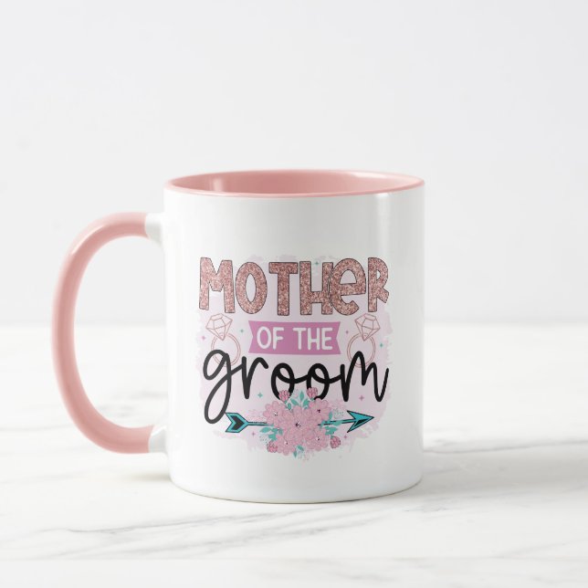 Mug joli art de mots de Mère du Marié (Gauche)