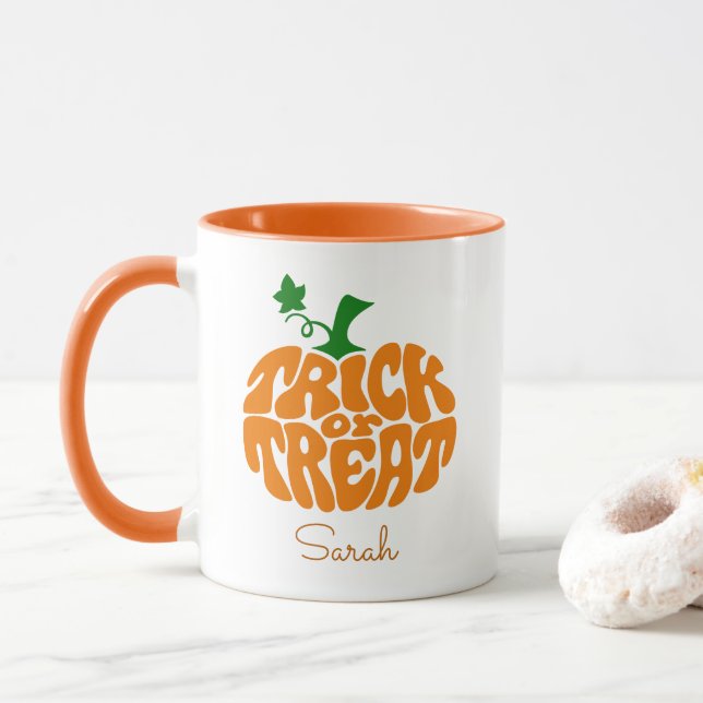 Mug Joli Bac Ou Traiter Citrouille Halloween (Avec donut)