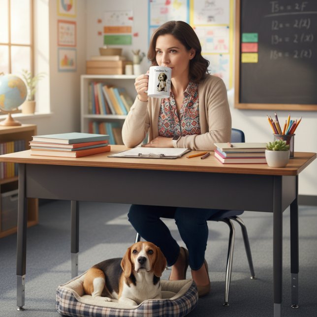 Mug Joli Beagle chouchou de l'enseignant personnaliser (Créateur téléchargé)