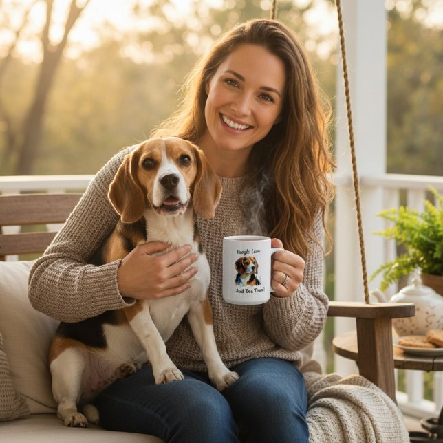 Mug Joli beagle marron Personnaliser (Créateur téléchargé)