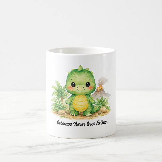 Mug Joli bébé dinosaure dans un paradis préhistorique (Centre)
