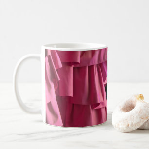 Mug Joli bouchon Motif en soie rose chaud