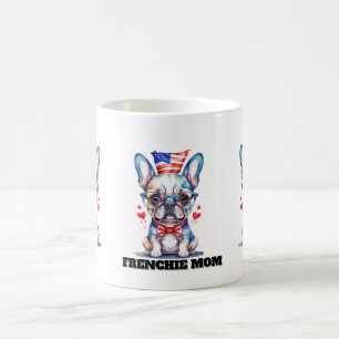 Mug Joli Bouledogue Français Drapeau Américain avec de