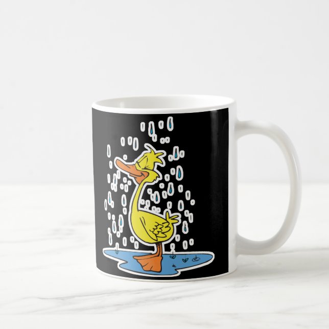Mug joli canard dans une flaque sous la pluie (Droite)