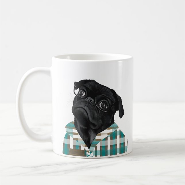 Mug Joli Carlin Noir Avec Verres (Gauche)