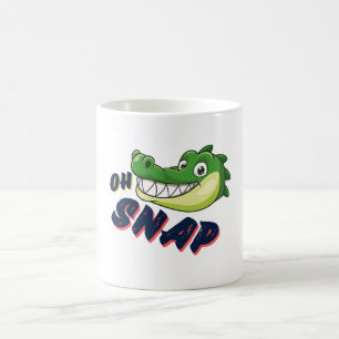 Mug Joli Cartoon Alligator Snapper Oh Snap Drôle Dire