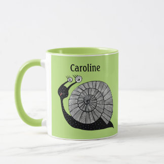 Mug Joli Cartoon Snail Green Enfants