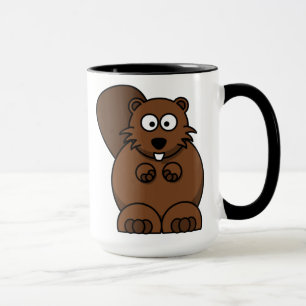 Mug Joli castor de dessin animé, drôle animal de la fo