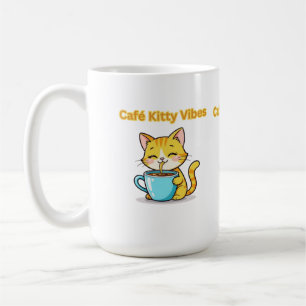Mug **Joli Chat au Café – Adorable Chat Buvant du Café