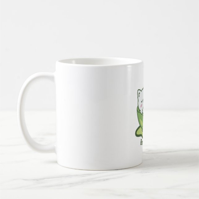 Mug Joli chat avec boisson matcha (Gauche)