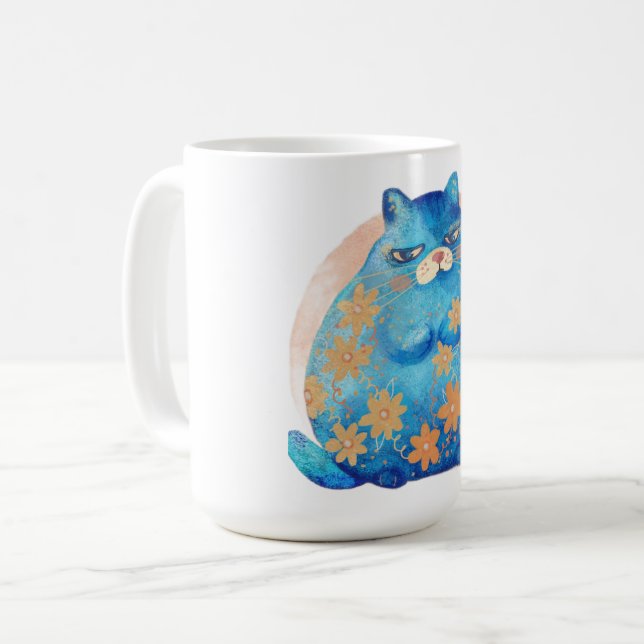 Mug joli chat avec des yeux bleus	 (Devant gauche)