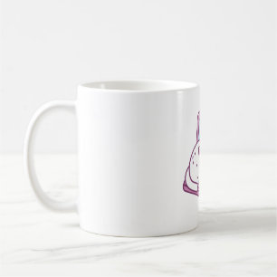 Mug Joli Chat Blanc Se Reposant Sur Ordinateur Portabl