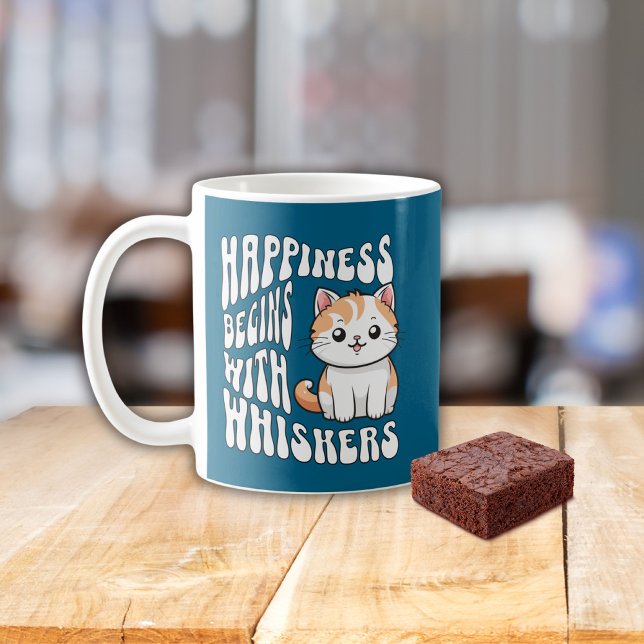 Mug Joli chat bleu drôle disant (Créateur téléchargé)