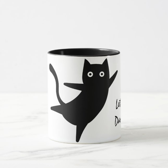 Mug Joli Chat, Chat Heureux Chat,Dansons, Moderne (Centre)