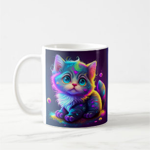 Mug Joli Chat Coloré - Oeuvre d'Art Numérique-79827