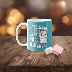 Mug Joli chat drôle bleu brillant disant