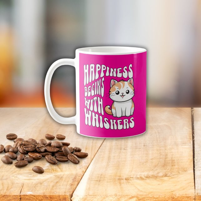 Mug Joli chat drôle rose chaud disant (Créateur téléchargé)