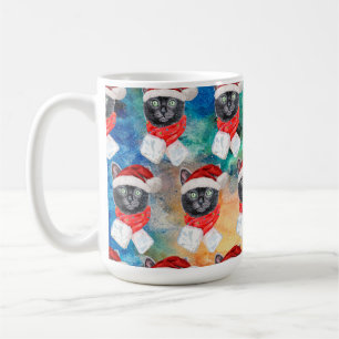 Mug Joli Chat Noir Drôle de Noël Vacances