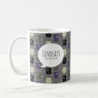 Joli Chat Noir Violet Gris