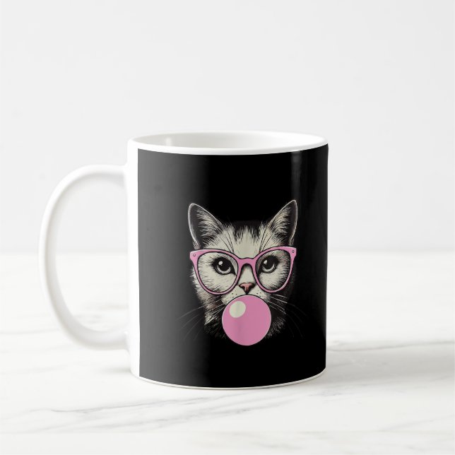 Mug Joli Chat pour Femmes Amateurs de Chats Drôles (Gauche)