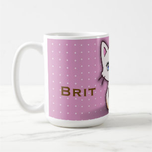 Mug Joli Chat Rose Personnalisé