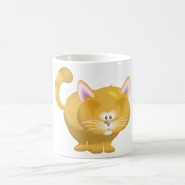 Mug Joli chat tigré rond au gingembre (Créateur téléchargé)