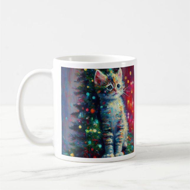Mug Joli chaton de Noël | Joyeux No-Kit (Gauche)