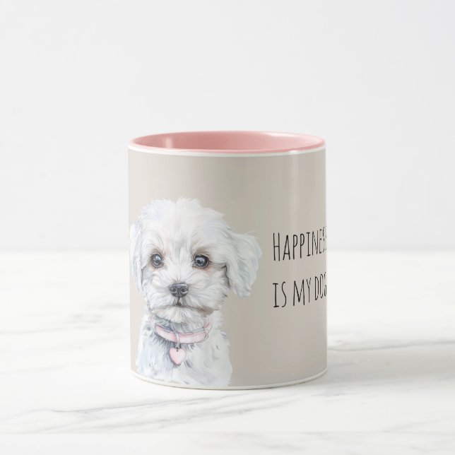Mug Joli Chien Blanc Toutou (Centre)