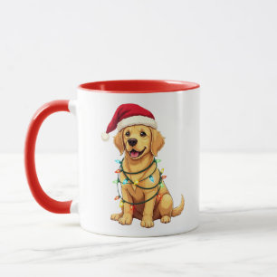 Mug Joli chien de Noël Labrador Retriever Santa