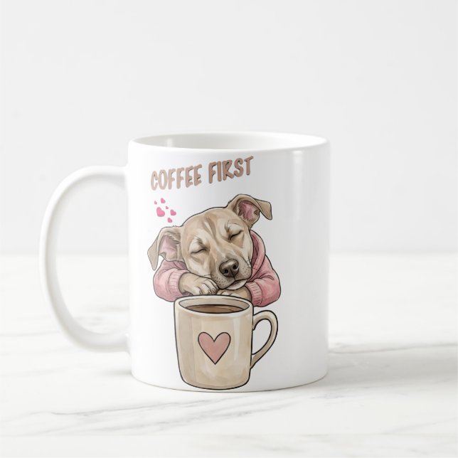 Mug Joli chien dormant paisiblement  (Gauche)