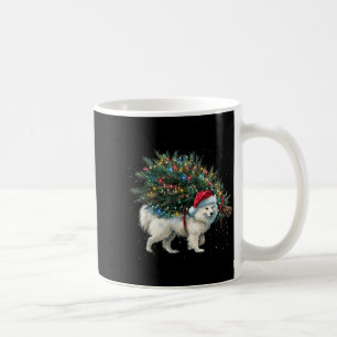 Mug Joli chien esquimau américain dans un arbre de Noë