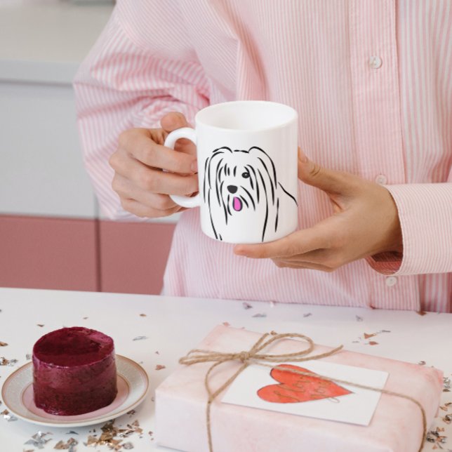 Mug Joli Chien Shaggy Porté Collie (Créateur téléchargé)