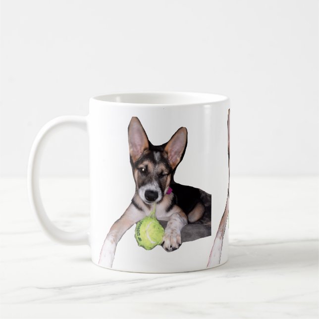 Mug Joli chiot avec balle (Gauche)