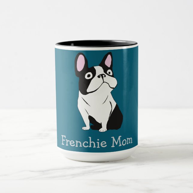 Mug Joli chiot, bleu foncé moyen (Centre)