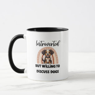 Mug Joli chiot bohème arc-en-ciel Graphique "Introvert
