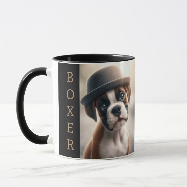 Mug Joli chiot Boxer – Art canin stylé (Gauche)