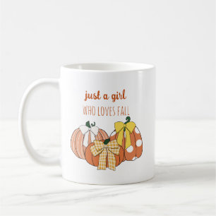 Mug Joli Citrouille et Rubans Juste une Fille qui Aime