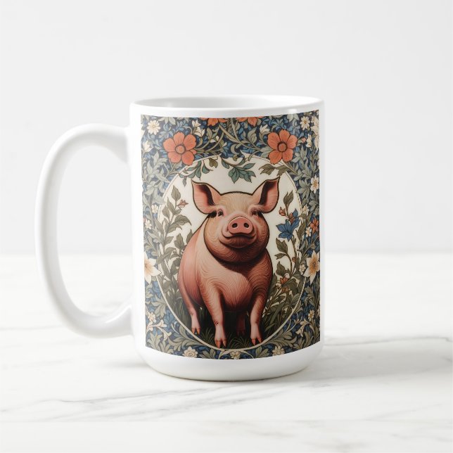 Mug Joli Cochon Inspiré de William Morris (Gauche)