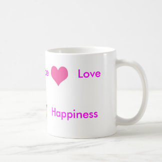 Mug joli coeur de paix, paix, amour, Happi…
