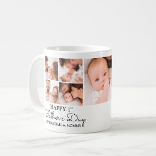 Mug Joli collage de photos moderne Joyeuse première fê
