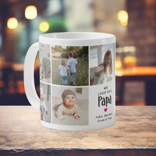 Mug Joli Collage Photo 'Nous T'aimons Papa'