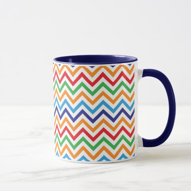 Mug Joli coloré Zig Zag Chevron Stripes (Droite)