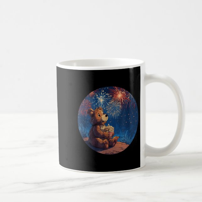 Mug Joli Costume De Feu De Popcorn Avec Beau Ours (Droite)