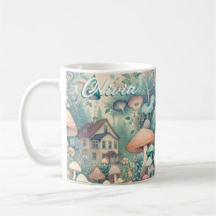 Mug Joli Cottage Core Whimsical Village Personnalisé