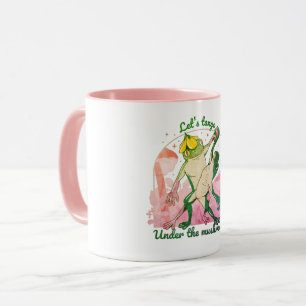 Mug Joli couple de grenouilles avec champignons Danse
