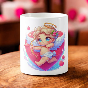 Mug Joli Cupidon chérubin Cœur rose de la Saint-Valent