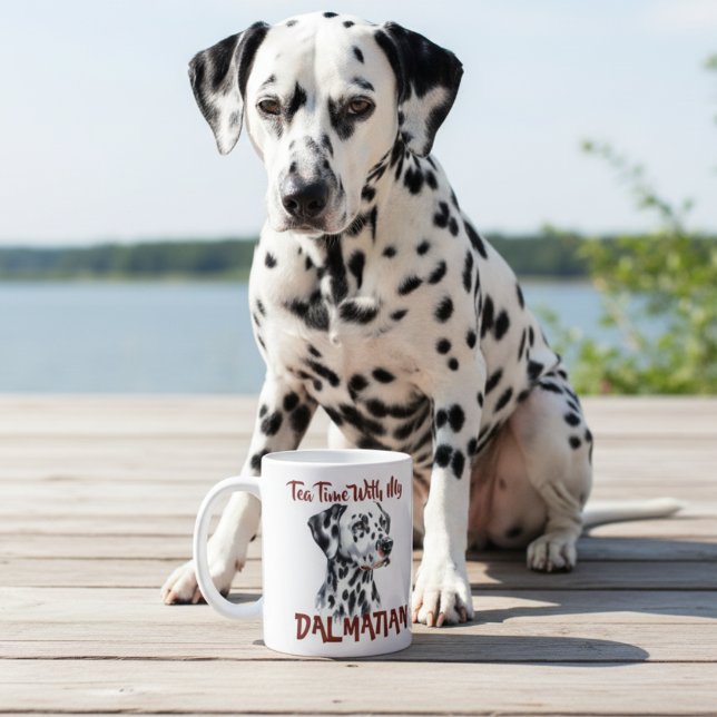 Mug Joli dalmatien de compagnie & l'heure du thé Perso (Créateur téléchargé)