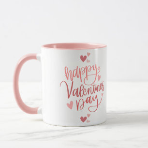 Mug Joli dans le design Heureuse Sainte-Valentin rose