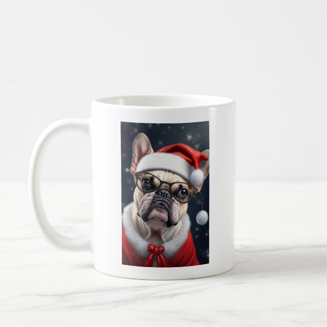 Mug Joli design de vacances de Noël de Santa pour Bull (Gauche)