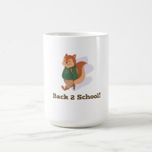 Mug joli design d'écureuil pour la rentrée scolaire
